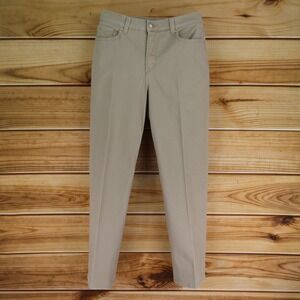 Gloria Vanderbilt Amanda Jeans Short Womens Sz 10 Brown Cotton‎ Stretch Mid Rise